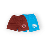 BROWN AND SKY BLUE SHORTS color (unisex)