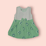 LIGHT GREEN PURE COTTON FROCK (FRONT)