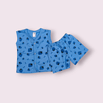 STAWBERRY PRINTED BLUE SET