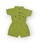 COTTON SHORT JUMPSUIT YELLOW (FRONT)