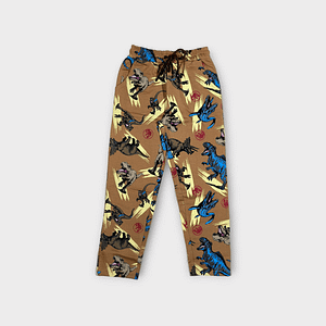 BOYS CASUAL PANTS PRINTED DINO PRINTED (FRONT)